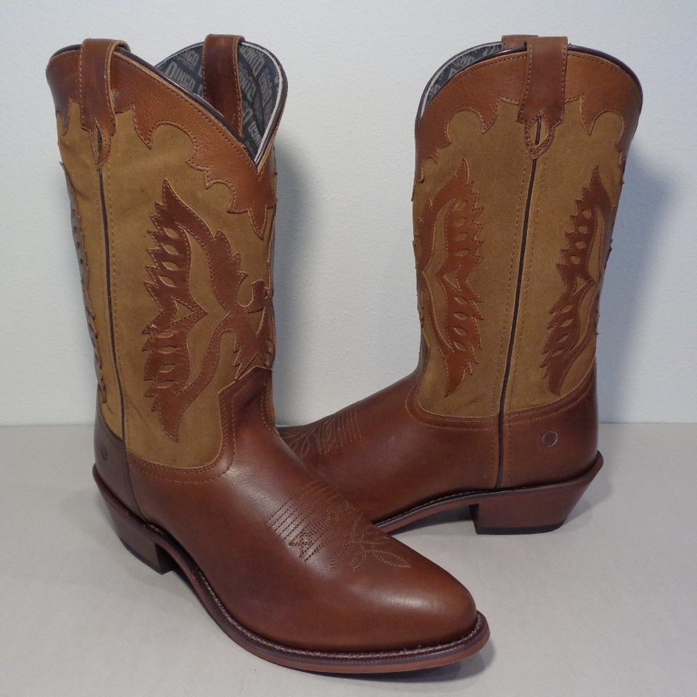 Dingo Size 10.5 M SILVERLAKE Tan Leather Cowboy Western Boots New Men's Shoes